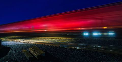 BNSF grain train at the edge